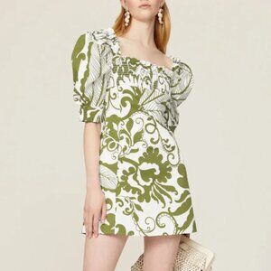 La DoubleJ Printed Puff Sleeve Mini Dress size small